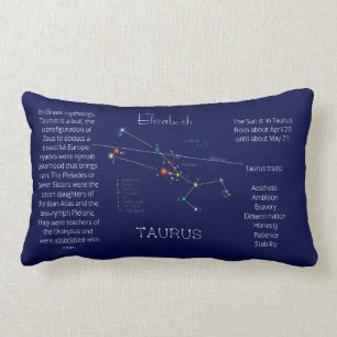 Coussin Rectangle Zodiac Constellation Taurus Funny Unique