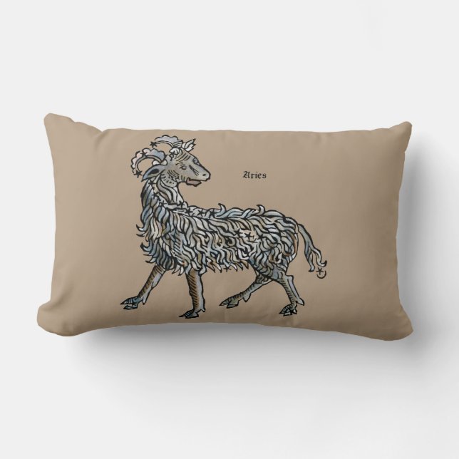 Coussin Rectangle Zodiaque : Bélier, 1482 (Recto)