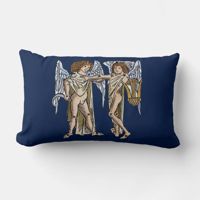 Coussin Rectangle Zodiaque : Gémeaux, 1482 (Recto)