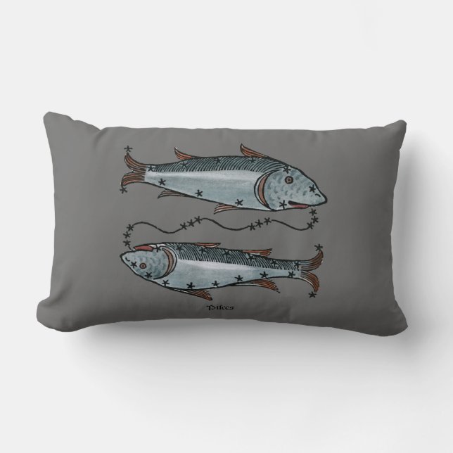 Coussin Rectangle Zodiaque : Poissons en couleurs (Recto)