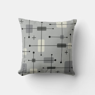 Coussin Rectangles arrondies gris Carré