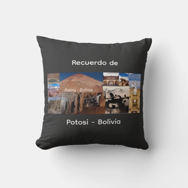 Coussin Recuerdo de Potosi Bolivia (Recto)