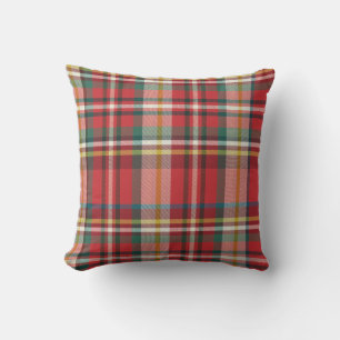 Coussin Red À damiers Plaid Russe Grand-mère Holiday