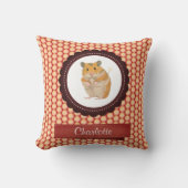 Coussin Red Ajouter Votre Nom Hamster (Recto)