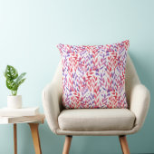 Coussin Red and Purple Palm Leaves (Chaise)