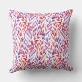 Coussin Red and Purple Palm Leaves (Verso)