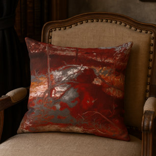 Coussin Red and Silver Rock Autre Monde