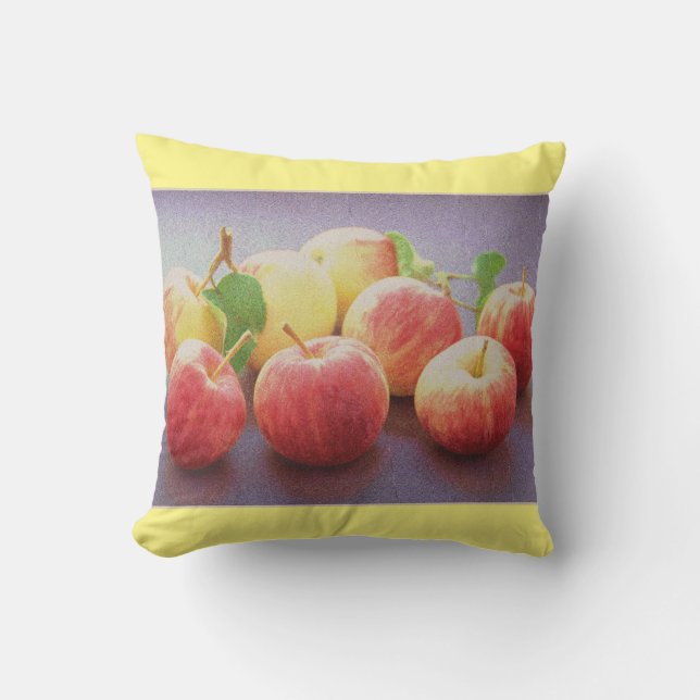 Coussin "Red Apples Fruit" Mignonne Photo. Commandez dès m (Recto)