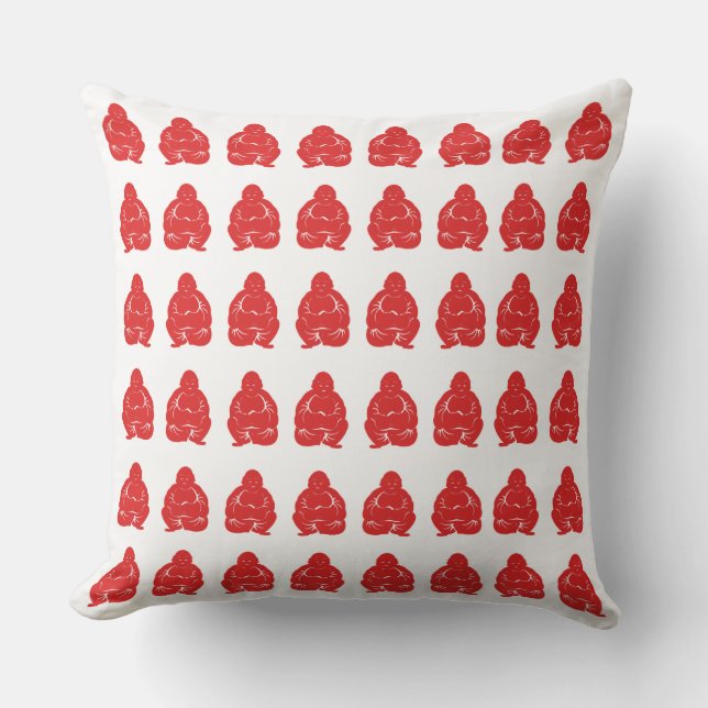 Coussin Red Asian Moods Bouddah Boys (Recto)