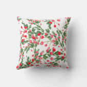 Coussin Red Berries Festive Motif Joyeux Noël (Verso)