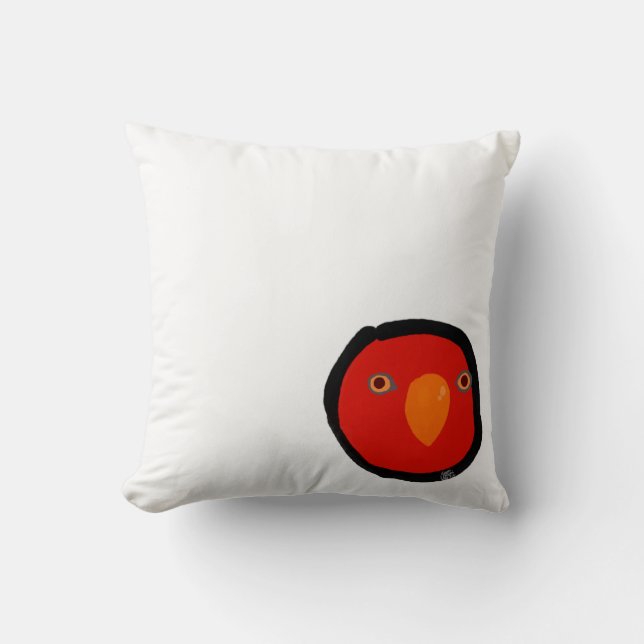 Coussin Red birb "GUMI" wuewuewuewuewue.....staring . (Recto)