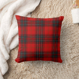 Coussin Red Black Green Tartan Plaid Pattern