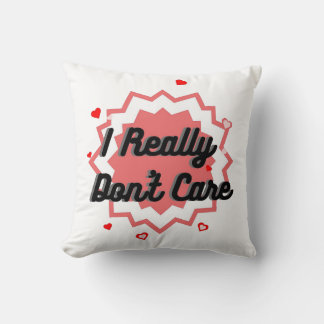 Coussin Red Bright Logo Graphic Design Je ne m'en soucie v