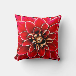 Coussin Red Dahlia, art numérique