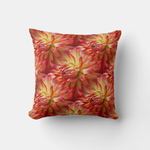 Coussin Red Dahlia Flower Motif Nature