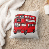 Coussin Red Double Decker London Bus Nouveau-né Cadeau (Couverture)