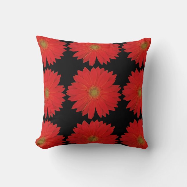 Coussin Red Gerbera (Recto)
