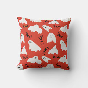 Coussin Red Ghosts : Motif Vintage d'Halloween
