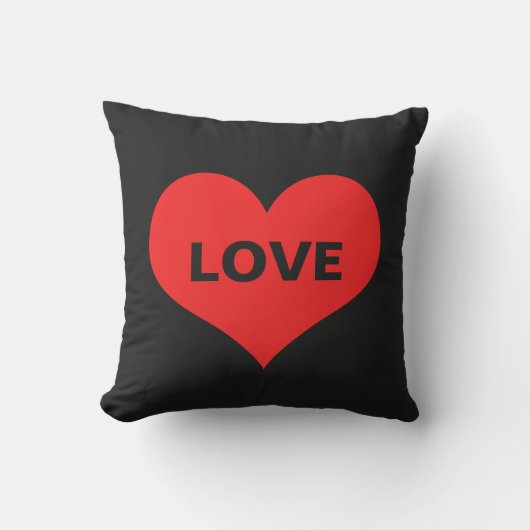 Coussin Red Heart Cute Love Valentine's Day Décor cadeau (Recto)
