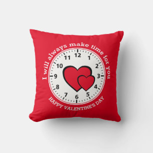 Coussin Red Hearts FACILITE TOUJOURS LE TEMPS POUR VOUS Va