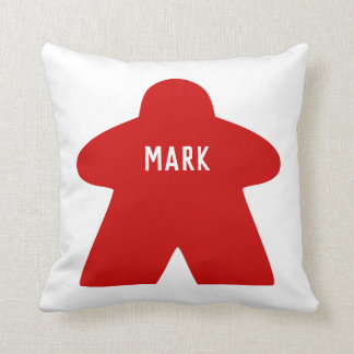 Coussin Red Meeple personnalisé | Unique et modèle