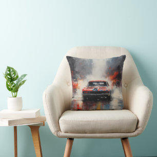 Coussin Red Muscle Car direction