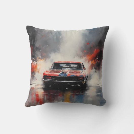 Coussin Red Muscle Car direction (Verso)
