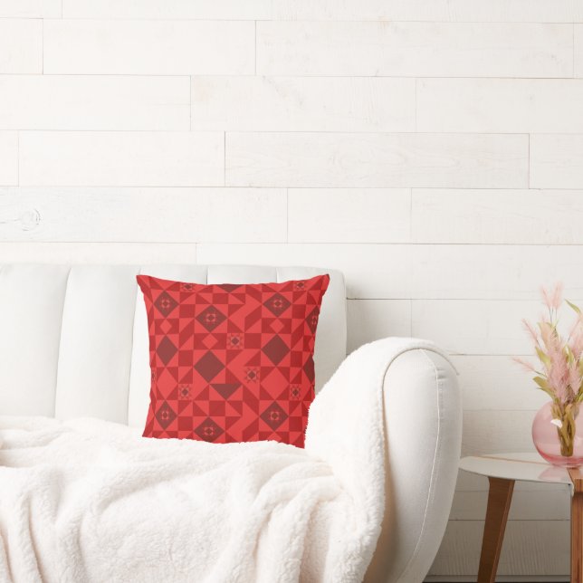 Coussin Red Nordic Star Noël brillant (Canapé)