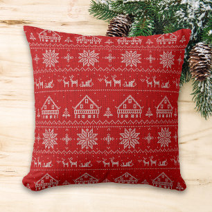 Coussin Red Nordic Style Sweet Home Noël