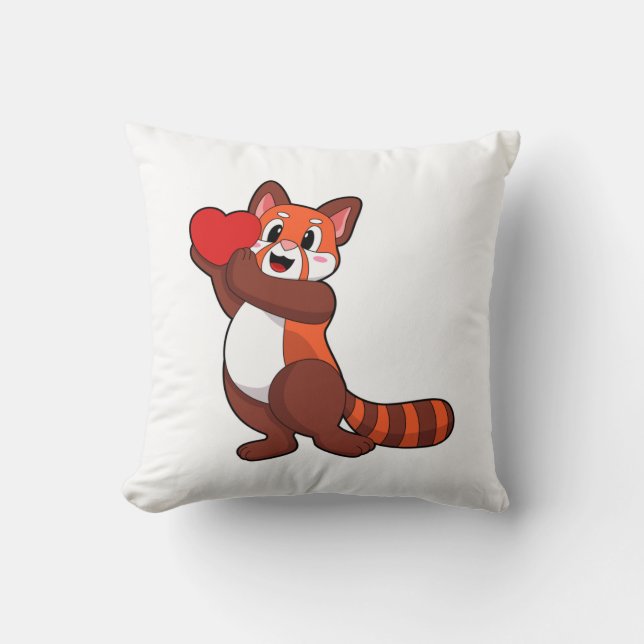 Coussin Red panda at Love with Heart.PNG (Recto)