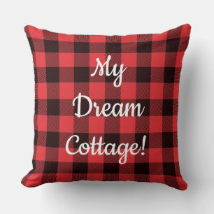 Coussin Red Plaid Dream Cottage