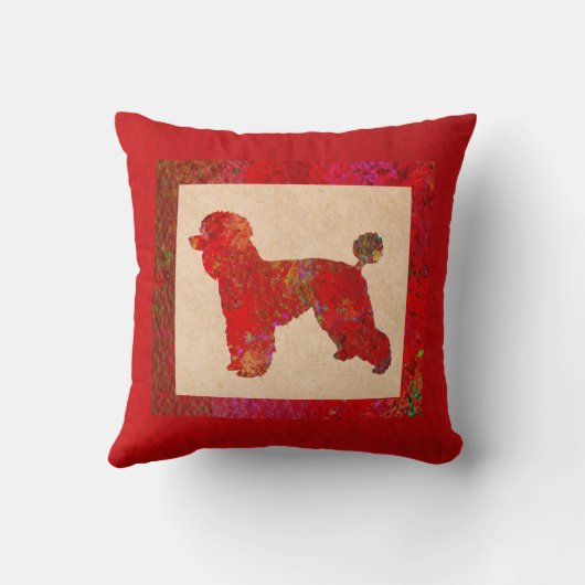 Coussin Red Poodle (Verso)