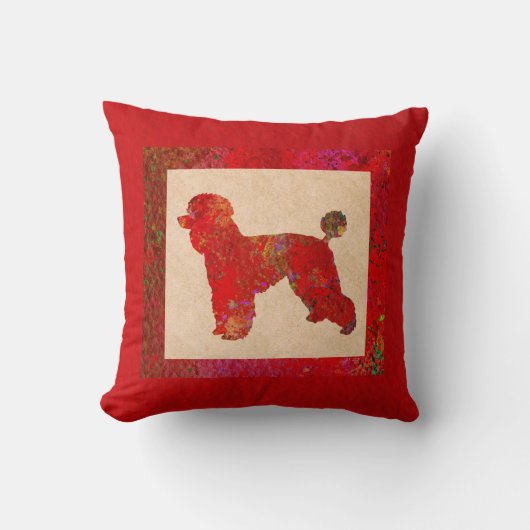 Coussin Red Poodle (Recto)
