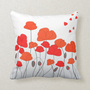 Coussin Red Poppies