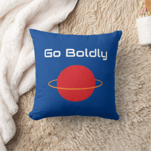 Coussin Red Retro Planet, Caricature classique de l'espace