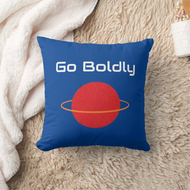 Coussin Red Retro Planet, Caricature classique de l'espace (Couverture)