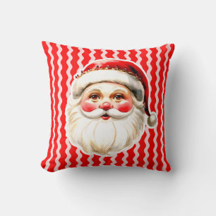 Coussin Red Retro Santa Claus Red Ric Rac Noël