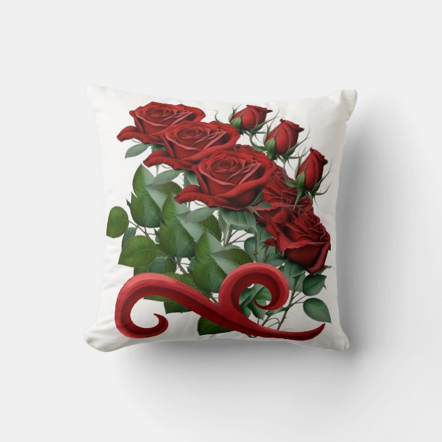 Coussin Red Rose (Recto)