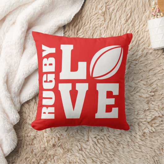 Coussin Red Rugby Love (Couverture)