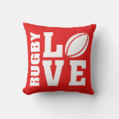 Coussin Red Rugby Love (Recto)