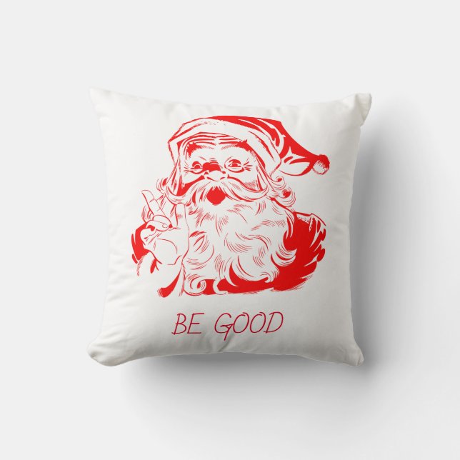 Coussin Red Santa Claus Arrière - plan blanc (Recto)