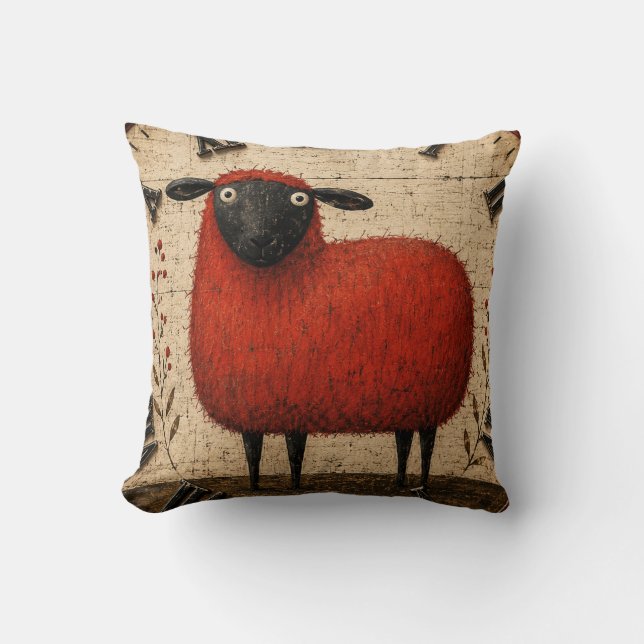 Coussin Red Sheep (Recto)