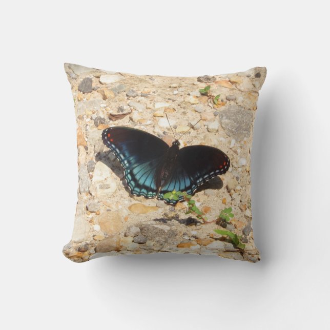 Coussin Red-Spotted Purple Butterfly Throw Pillow (Recto)