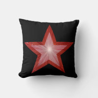 Red Star imprimé carré de jeton noir