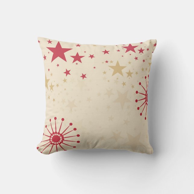 Coussin Red Stars & Satellites Style Moderne Cuisine / Pil (Recto)