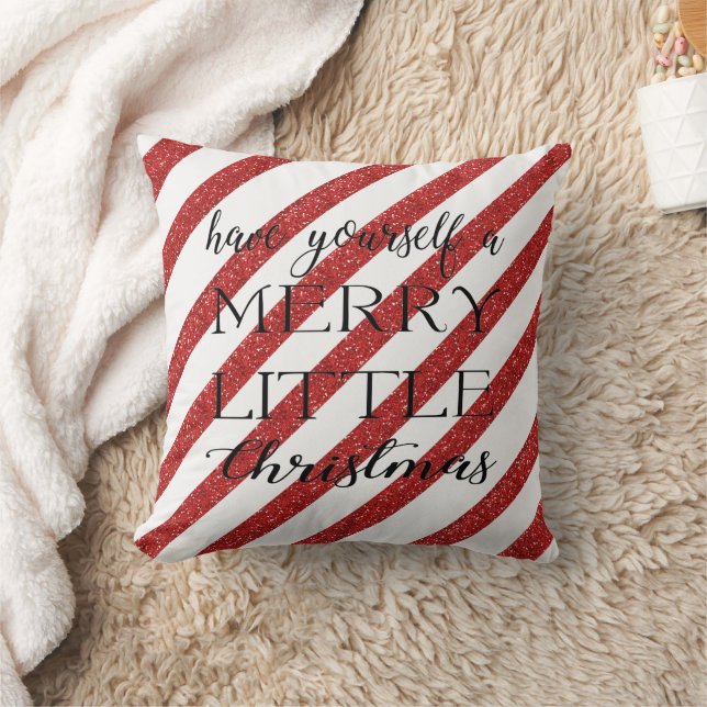 Coussin Red Stripe Joyeux Noël (Couverture)