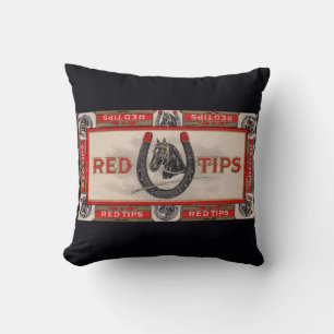 Coussin Red Tips étiquette de cigare