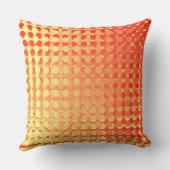 Coussin Red Yellow Multi Layer Polka Dot Fade Throw Pillow (Verso)
