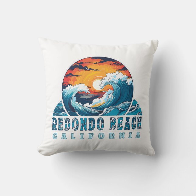 Coussin Redondo Beach Californie (Recto)