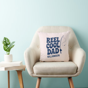 Coussin Reel Cool Papa Pêche Funny Fête des pères cadeau